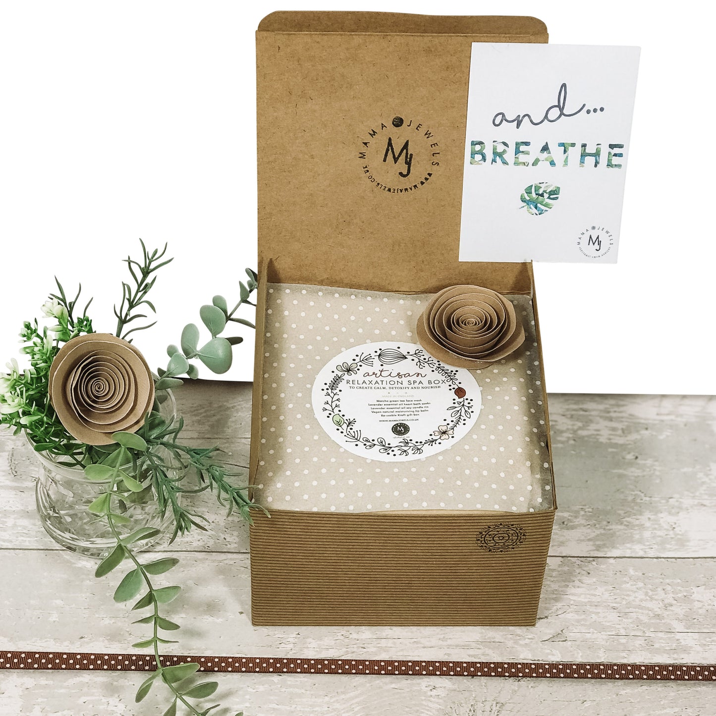 Relaxation Pregnancy Self Care spa box hamper | natural vegan wellness | Mocha image 1