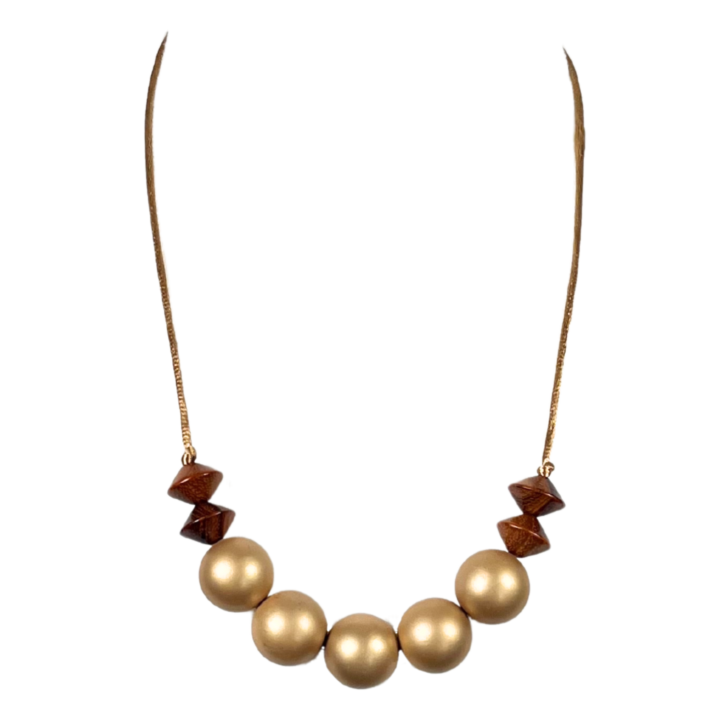 Nursing teething necklace silicone beechwood | Azaria Gold image 2
