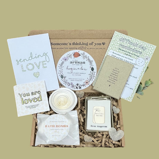 Bereavement gift Hug in a box Letterbox postal  | Photo | Eco Vegan image 0