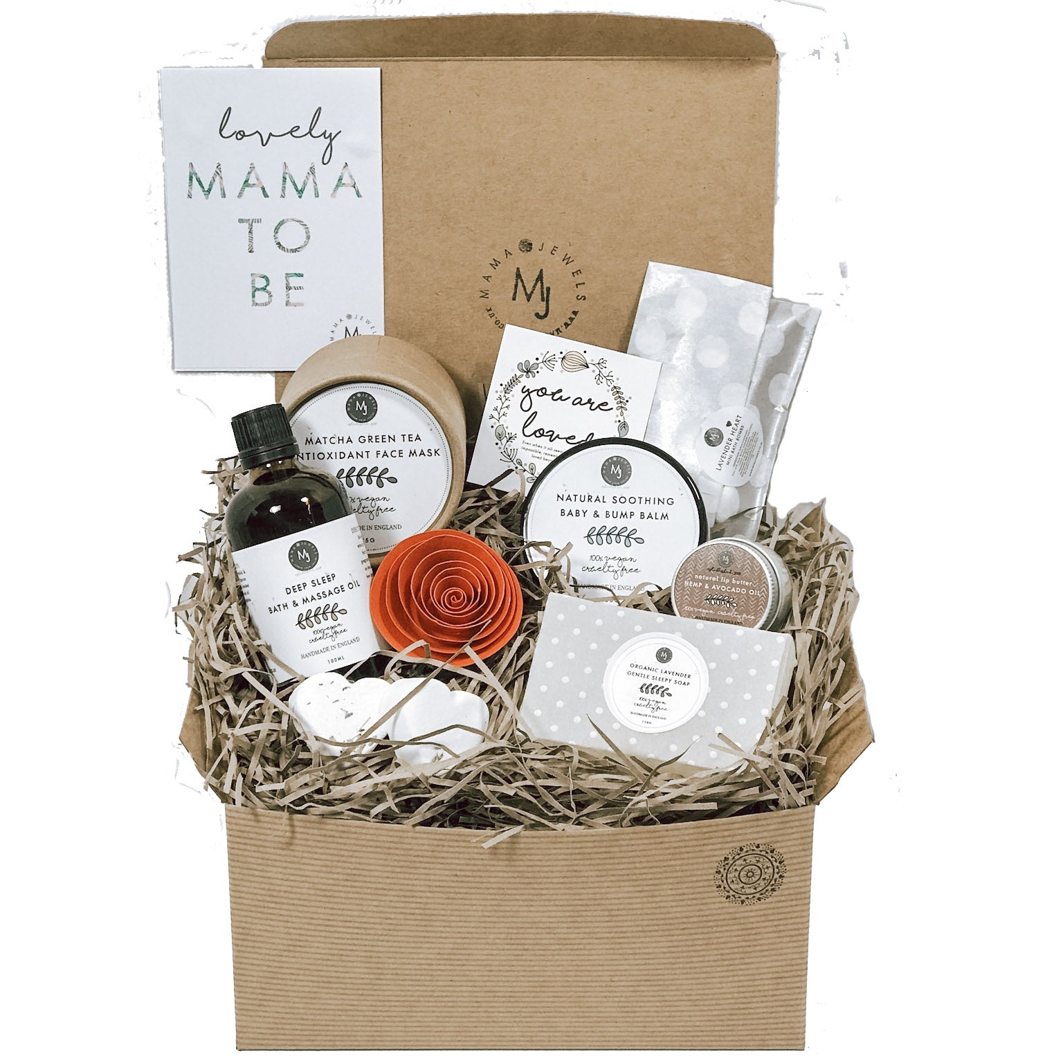Natural Vegan New Mum to be pregnancy pamper hamper | Ethically sourced | Baby shower | Red image 3