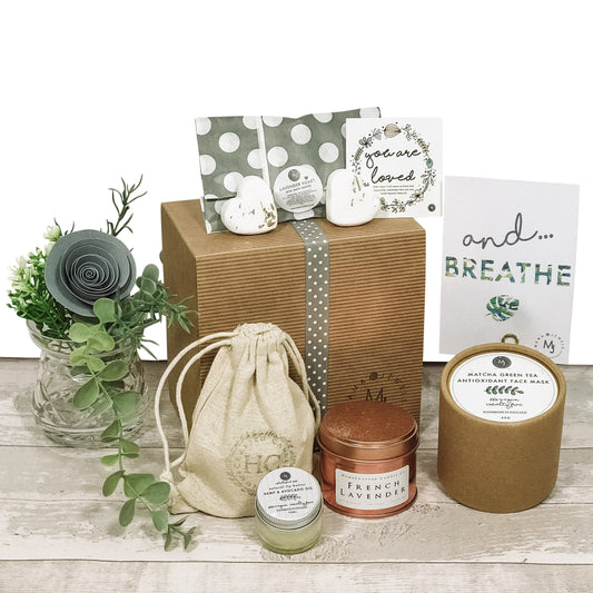 Relaxation Self Care spa gift box natural vegan wellness | Grey image 0