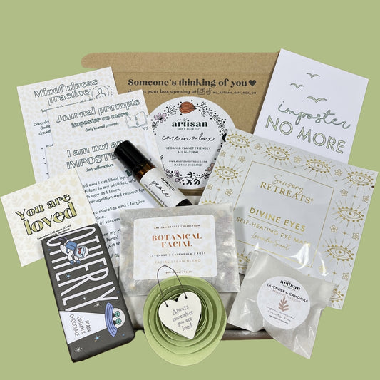 Letterbox Gift Overcoming Imposter Syndrome Self Care Package| Vegan eco green image 0