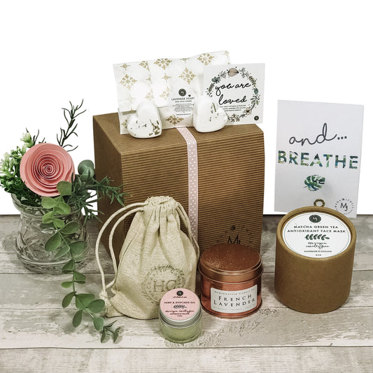 Mum to be Gift | Relaxation Pregnancy Self Care box natural vegan | Pink image 0