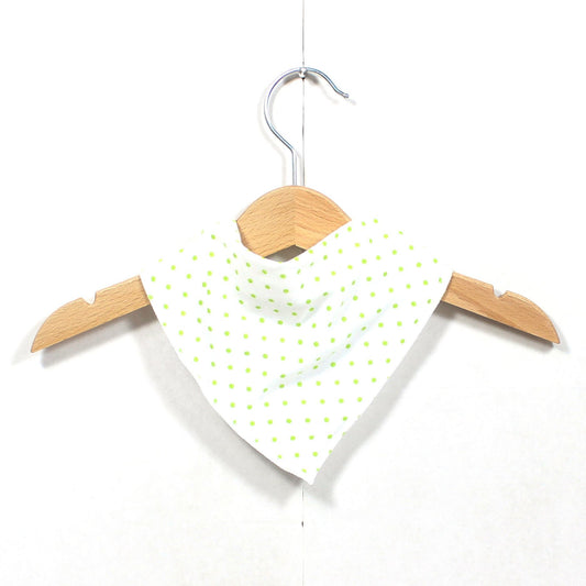 Bandana bib | Pale green polka dot image 0