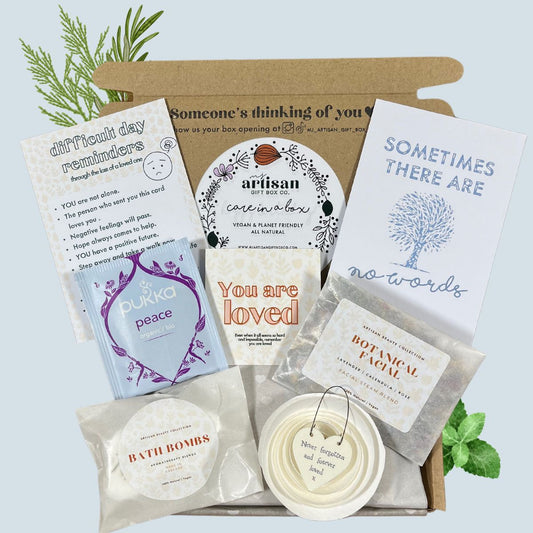 Bereavement Gift Sympathy Grief Care package | Letterbox postal eco gift | peace | Vegan image 0